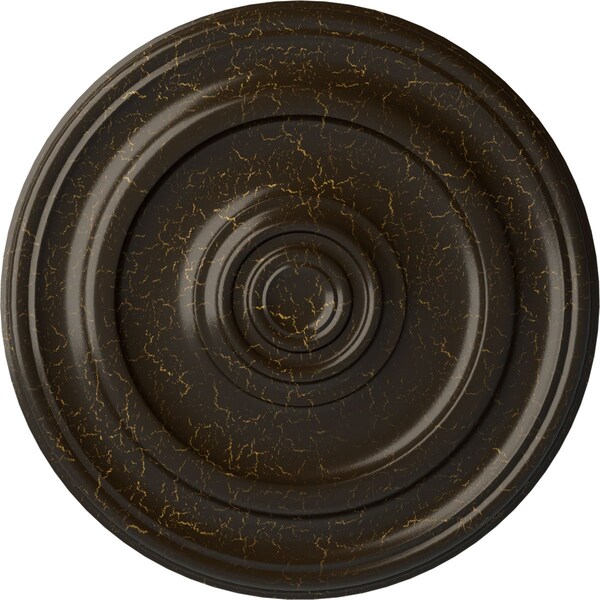 Ekena Millwork Kepler Traditional Medallion (For Canopies up to 5 1/4"), 23 5/8"OD x 1 3/4"P, Stone Hearth Crackle CM24KPSHC - main